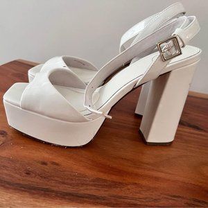 True White Wedding Shoes - Size 8